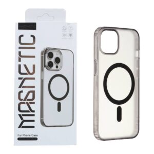 قاب اورجینال Magnetic Magsafe دور ژله ای Apple iPhone 13 / iPhone 14 - مشکی (پک دار)-کد5370