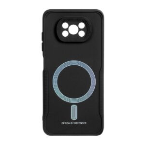 قاب دور لنز سوزنی طرح مگ سیف هولوگرامی Xiaomi Poco X3 / Poco X3 Pro - مشکی-کد5213